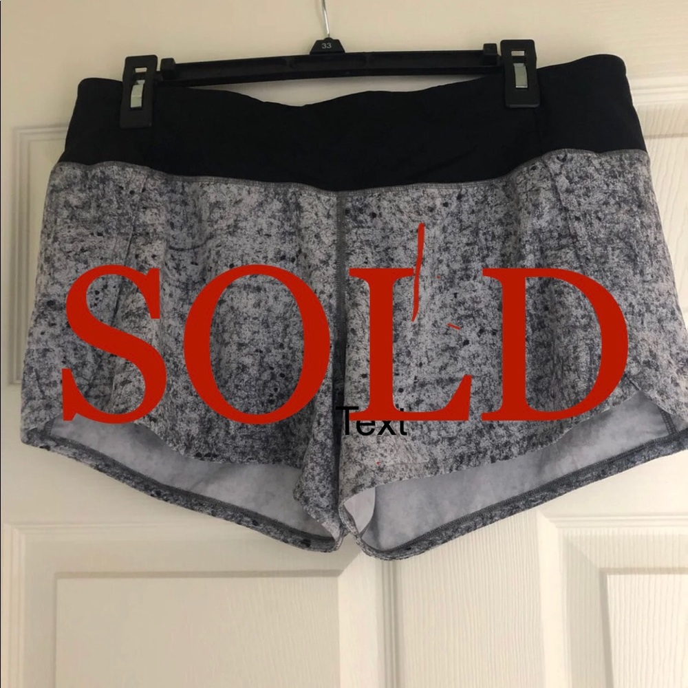 lululemon shorts size 8, 4" inseam